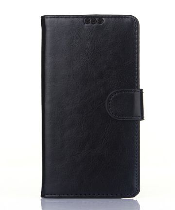 Samsung Galaxy Note 5 Crazy Horse Leather Wallet Hoesje Zwart Hoesjes