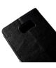 Samsung Galaxy Note 5 Lederen Wallet Flip Case Hoesje Zwart