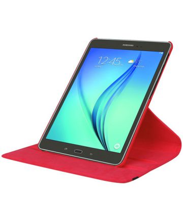 Samsung Galaxy Tab S2 (9.7) Lychee Rotary Stand Case Rood Hoesjes
