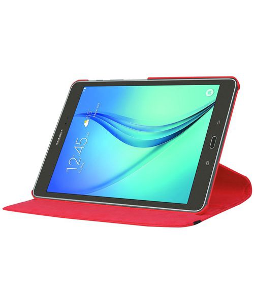 Samsung Galaxy Tab S2 (9.7) Lychee Rotary Stand Case Rood afbeelding 3