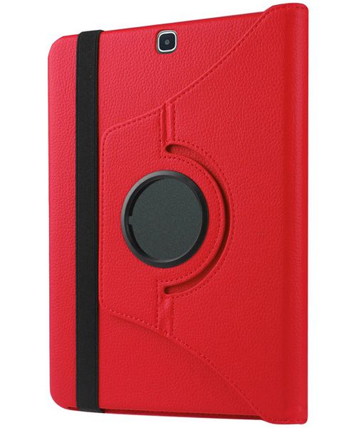 Samsung Galaxy Tab S2 (9.7) Lychee Rotary Stand Case Rood afbeelding 6