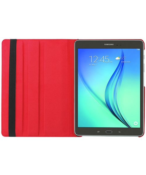 Samsung Galaxy Tab S2 (9.7) Lychee Rotary Stand Case Rood afbeelding 7