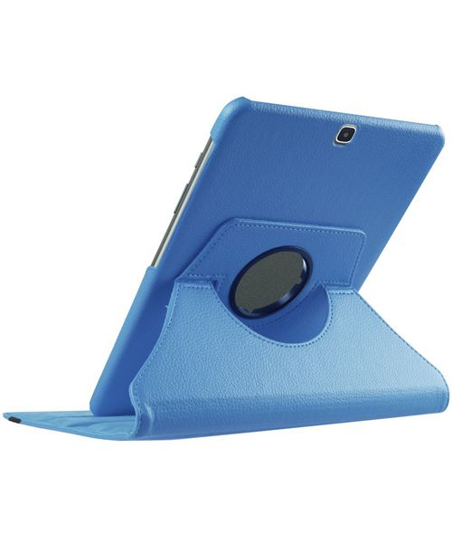 Samsung Galaxy Tab S2 (9.7) Lychee Rotary Stand Case Blauw afbeelding 3