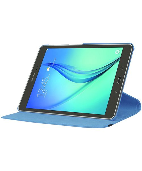 Samsung Galaxy Tab S2 (9.7) Lychee Rotary Stand Case Blauw afbeelding 1