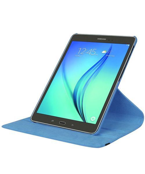 Samsung Galaxy Tab S2 (9.7) Lychee Rotary Stand Case Blauw afbeelding 6