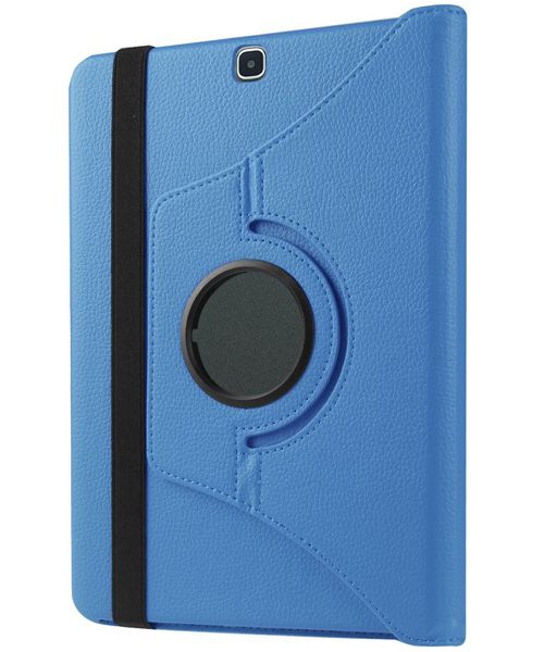 Samsung Galaxy Tab S2 (9.7) Lychee Rotary Stand Case Blauw afbeelding 7