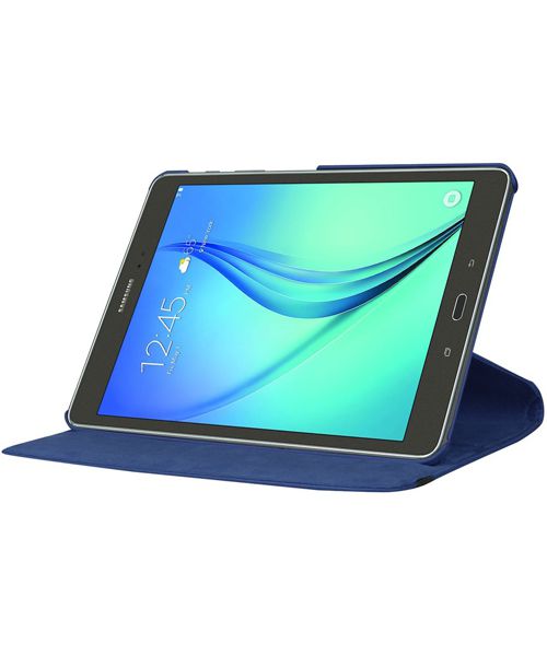 Samsung Galaxy Tab S2 (9.7) Lychee Rotary Stand Case Dark Blue afbeelding 4