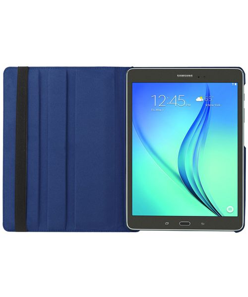 Samsung Galaxy Tab S2 (9.7) Lychee Rotary Stand Case Dark Blue afbeelding 8