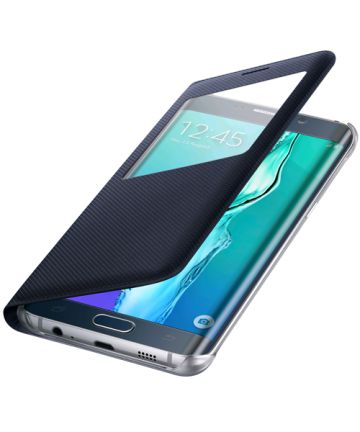 hartstochtelijk Reusachtig Verloren hart Samsung S View Cover Samsung Galaxy S6 Edge Plus Zwart | GSMpunt.nl