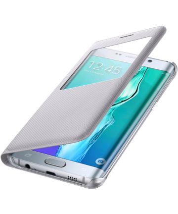 Samsung S View Cover Samsung Galaxy S6 Edge Plus Zilver Hoesjes