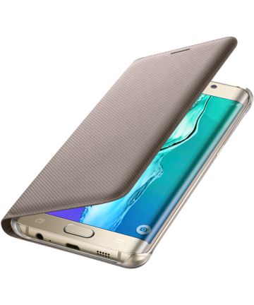 Samsung Flip Wallet case voor Samsung Galaxy S6 Edge Plus Goud Hoesjes