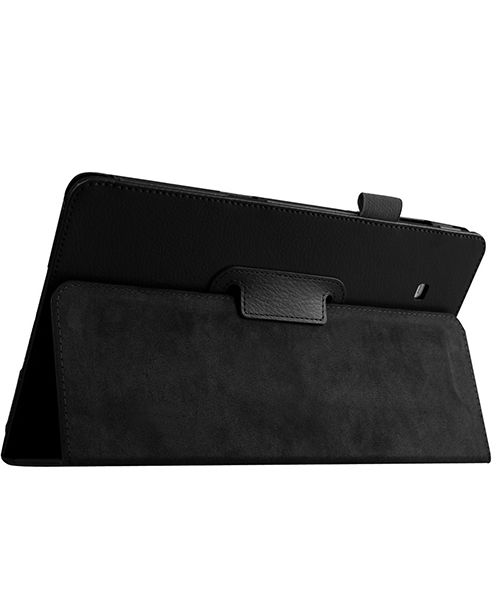 Samsung Galaxy Tab E 9.6 Litchi Skin Stand Case Zwart afbeelding 4