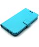 Samsung Galaxy J5 Leather Wallet Case Blauw