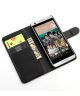 HTC Desire 626 Litchi Stand Case Zwart