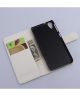 HTC Desire 626 Litchi Leather Stand Case Wit