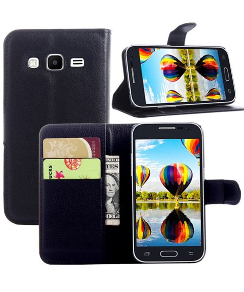 Samsung Galaxy core Prime Litchi Grain Wallet Hoesje afbeelding 2