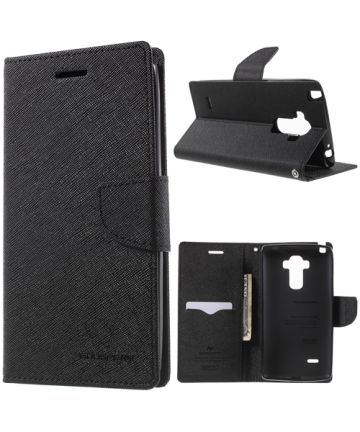 LG G4 Stylus Mercury Wallet Case Zwart Hoesjes