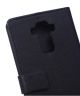 LG G4 Stylus Litchi Wallet Case Zwart