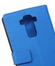 LG G4 Stylus Litchi Leather Wallet Case Blauw