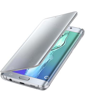 Samsung Galaxy S6 Edge Plus Clear View Flip Case Zilver Hoesjes
