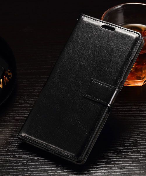 OnePlus 2 Crazy Horse Wallet Case Zwart afbeelding 1