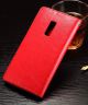 OnePlus 2 Crazy Horse Leather Wallet Case Rood