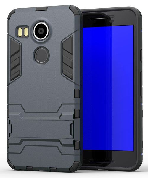 Google Nexus 5X Hybrid Kickstand Case Donker Blauw afbeelding 2