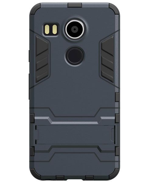 Google Nexus 5X Hybrid Kickstand Case Donker Blauw afbeelding 3
