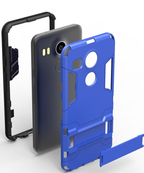 Google Nexus 5X Hybrid Kickstand Case Donker Blauw afbeelding 5