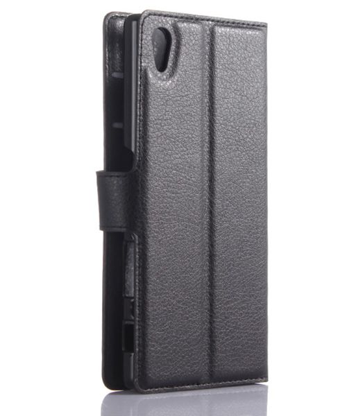 Sony Xperia Z5 Lychee Cover Stand Zwart afbeelding 4