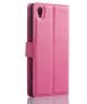 Sony Xperia Z5 Lychee Leather Cover Stand Roze