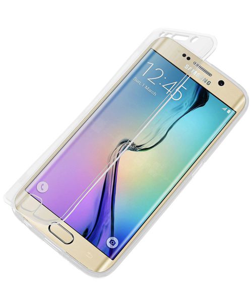 Samsung Galaxy S6 Edge Transparante Flip Case afbeelding 2