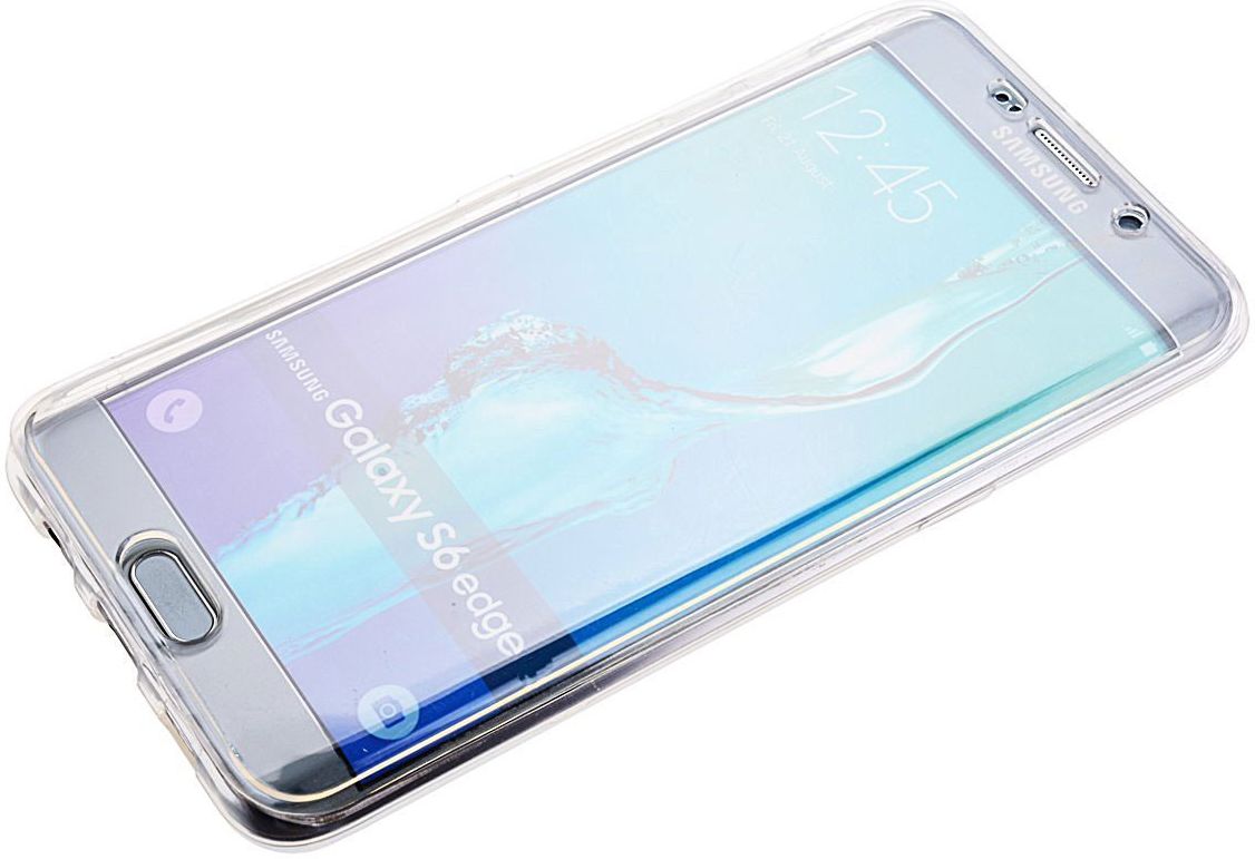 Samsung Galaxy S6 Edge Transparante Flip Case afbeelding 4