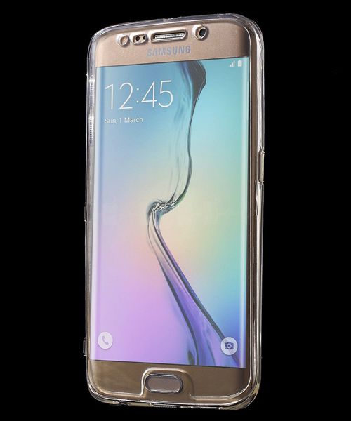 Samsung Galaxy S6 Edge Transparante Flip Case afbeelding 10