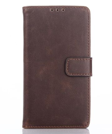 Sony Xperia Z5 Compact Crazy Horse Wallet Case Coffee Hoesjes