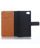 Sony Xperia Z5 Compact Crazy Horse Leather Wallet Case Bruin