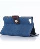 Sony Xperia Z5 Compact Jeans Cloth Wallet Case Blauw