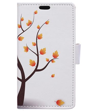 Sony Xperia Z5 Autumn Maple Tree Leather Wallet Case Hoesjes