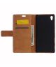 Sony Xperia Z5 Flower Tree Leather Wallet Case