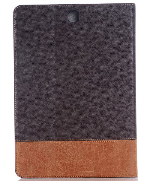 Samsung Galaxy Tab S2 (9.7) Linnen Skin Wallet Case Bruin afbeelding 3