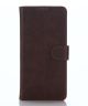 Sony Xperia C5 Ultra Crazy Horse Leather Wallet Case Coffee
