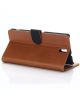 Sony Xperia C5 Ultra Crazy Horse Leather Wallet Case Bruin