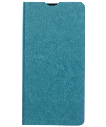 Sony Xperia C5 Ultra Crazy Horse Leather Stand Case Blauw Hoesjes