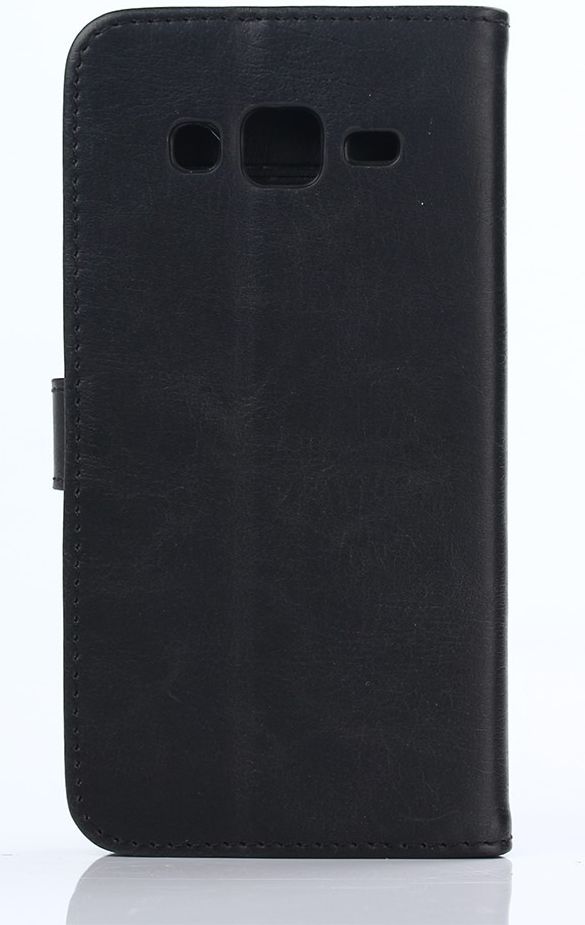 Samsung Galaxy J5 Retro Style Wallet Flip Case Zwart afbeelding 5
