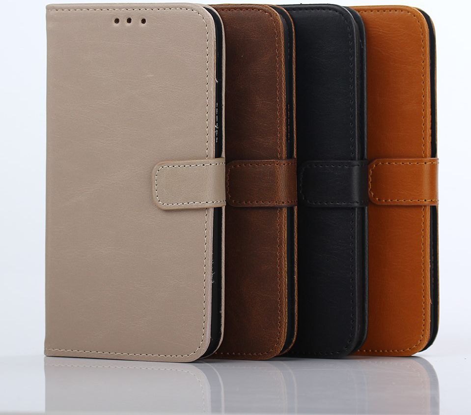 Samsung Galaxy J5 Retro Style Wallet Flip Case Vintage Bruin afbeelding 7