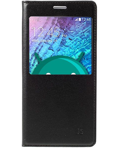 Samsung Galaxy J5 Window View Flip Hoesje Zwart afbeelding 1