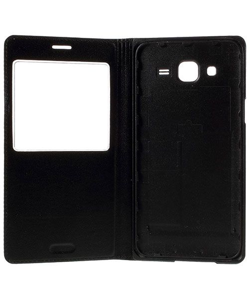 Samsung Galaxy J5 Window View Flip Hoesje Zwart afbeelding 2