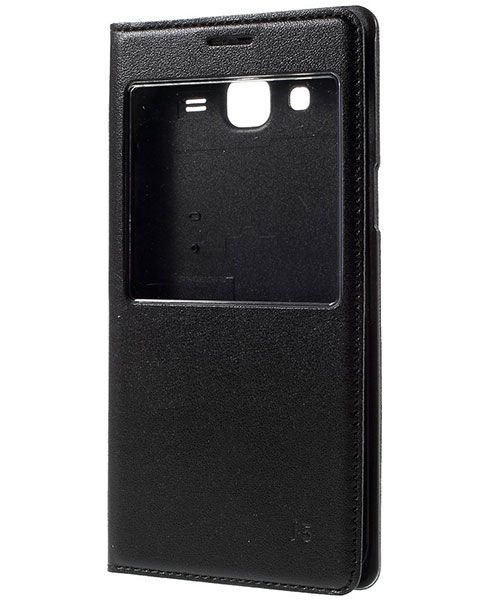 Samsung Galaxy J5 Window View Flip Hoesje Zwart afbeelding 3