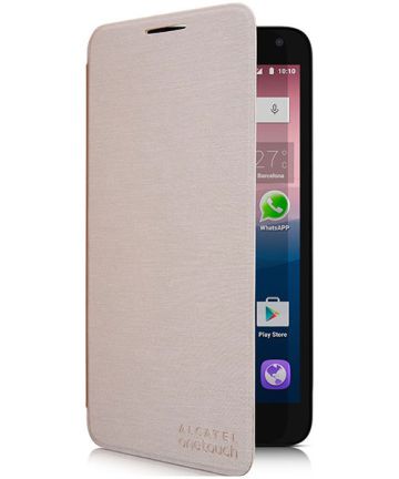 Alcatel One Touch Pop 3 (5) Flip Cover Goud Hoesjes