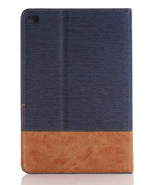 Apple iPad Mini 4 Texture Wallet Book Case Blauw afbeelding 4
